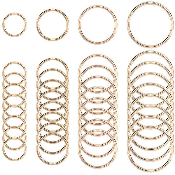 40Pcs 4 Styles Zinc Alloy Linking Rings