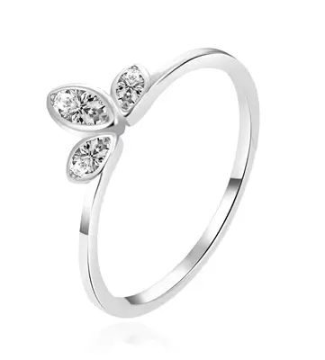 Agato Delicate Silver Ring with Zirconia AGT-R21W - Circuit: 52 mm