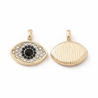Rack Plating Eco-friendly Alloy Rhinestone Charms