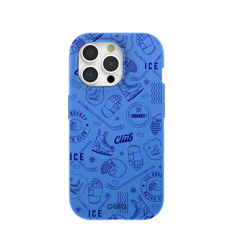 Electric Blue Hockey Postage iPhone 15 Pro Case