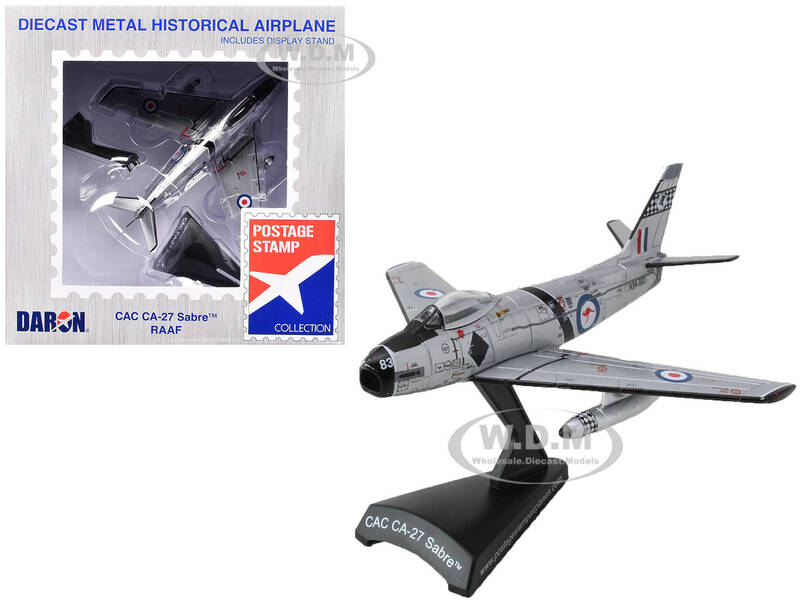 North American CAC CA-27 Sabre Fighter Aircraft Royal Australian Air Force 1/110 Diecast Model Airplane by Postage Stamp