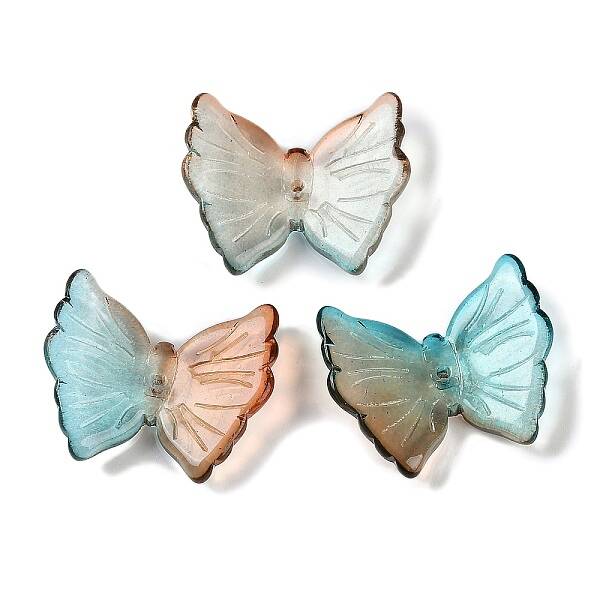 Spray Painted Glass Beads