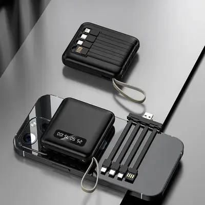 Portable 10000mAh Power Bank For Music Festival, Wireless Charging Power Bank With Digital Display, Multifunctional Mini Powe...