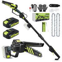 Saker Cordless 2 in 1 bar brushless chainsaw, battery-powered 6-inch saw for tree pruning heights, the perfect Christmas gift...