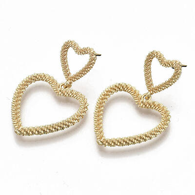 Brass Dangle Stud Earring
