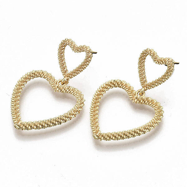Brass Dangle Stud Earring