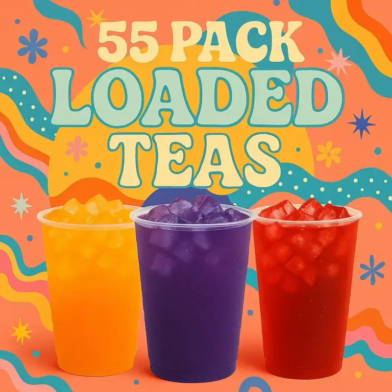 55 Loaded Teas- one of each bundle-At home flavor pack-Loaded Tea-Drink-Package-Energy Powder Beverage-55 flavors-colorful dr...