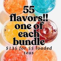 55 Loaded Teas- one of each bundle-At home flavor pack-Loaded Tea-Drink-Package-Energy Powder Beverage-55 flavors