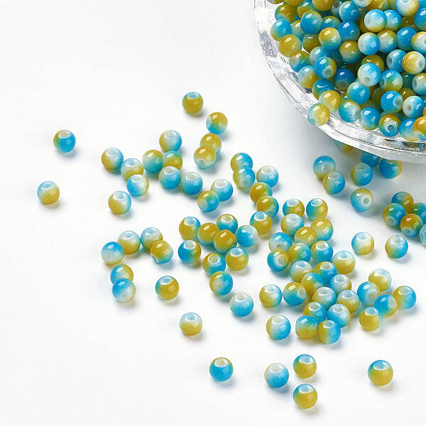 Spray Painted Resin Beads