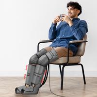 Nekteck Leg Massager for Circulation and Pain Relief Air Compression Foot Calf Thigh Massager with 2 Heat and 3 Vibration 6 M...