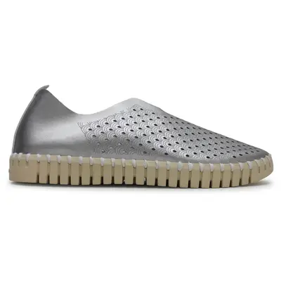 Ilse Jacobsen Tulip 3576 Textile Women's Comfort Shoes - Silver - Size:US 7 Women