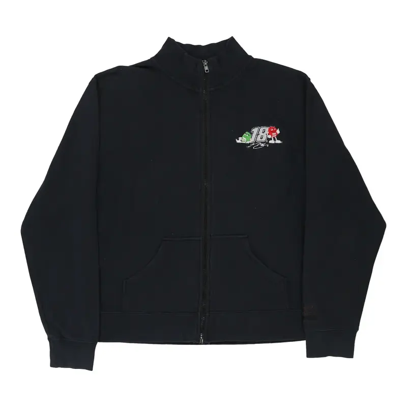 M&Ms Chase Authentics Nascar Zip Up - Large Black Cotton Blend