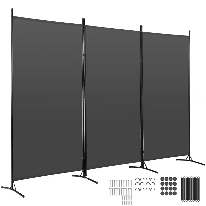 Partition Room Dividers,3-Panel Folding Privacy Fabric Screens 6 Ft Portable Divider Wall Freestanding Partition Room Divider...