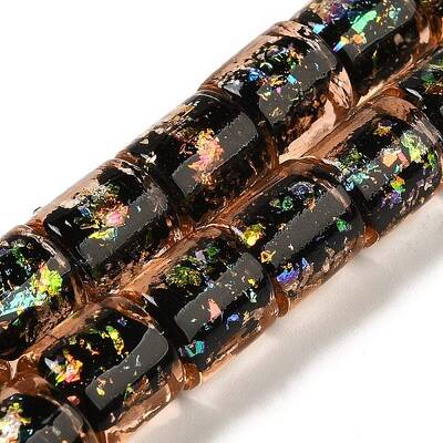 Handmade Dichroic Foil Glass Beads Strands