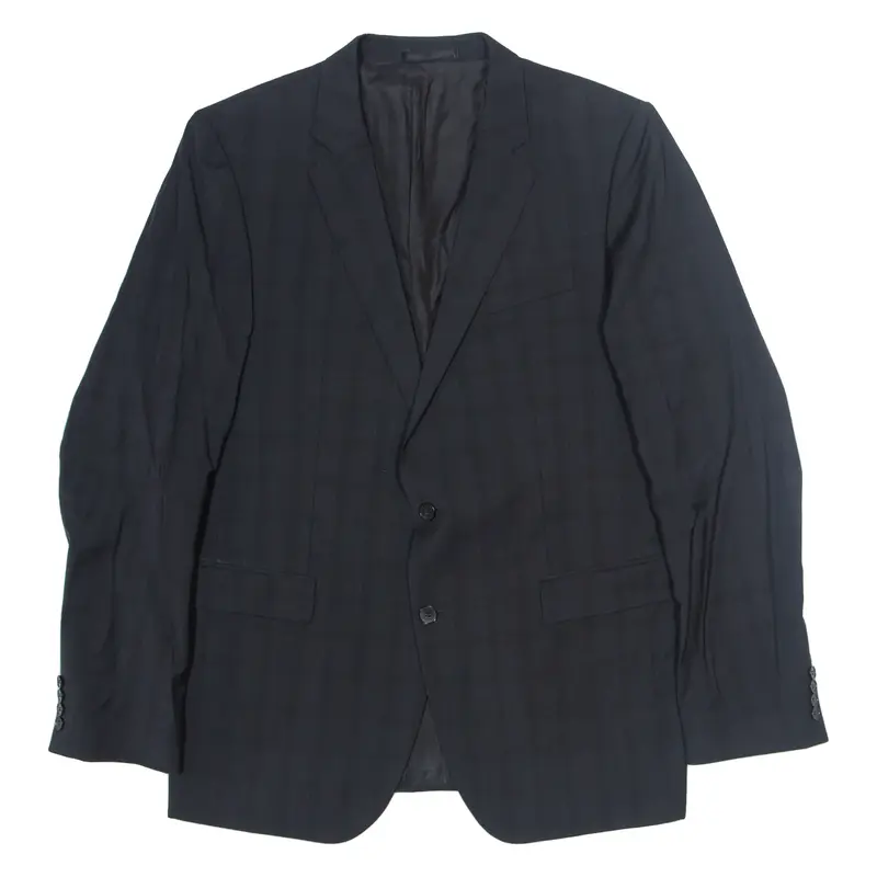 JOOP! Blazer Jacket Black Wool Check Mens L