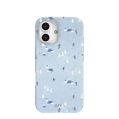 Powder Blue Ski Pass iPhone 16 Case