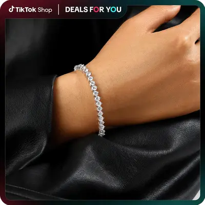 4mm Zirconia Classic Tennis Bracelet, Jewelry for Men and Women, Fashion Accessories, Gift For Her, 6.5 inches