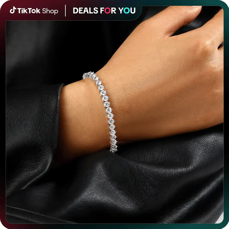 4mm Zirconia Classic Tennis Bracelet, Jewelry for Men and Women, Fashion Accessories, Gift For Her, 6.5 inches