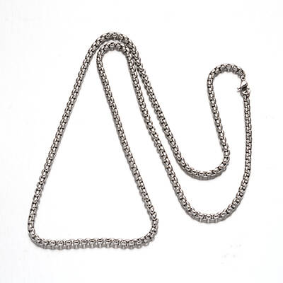 Tarnish Resistant 304 Stainless Steel Box Chain Necklaces