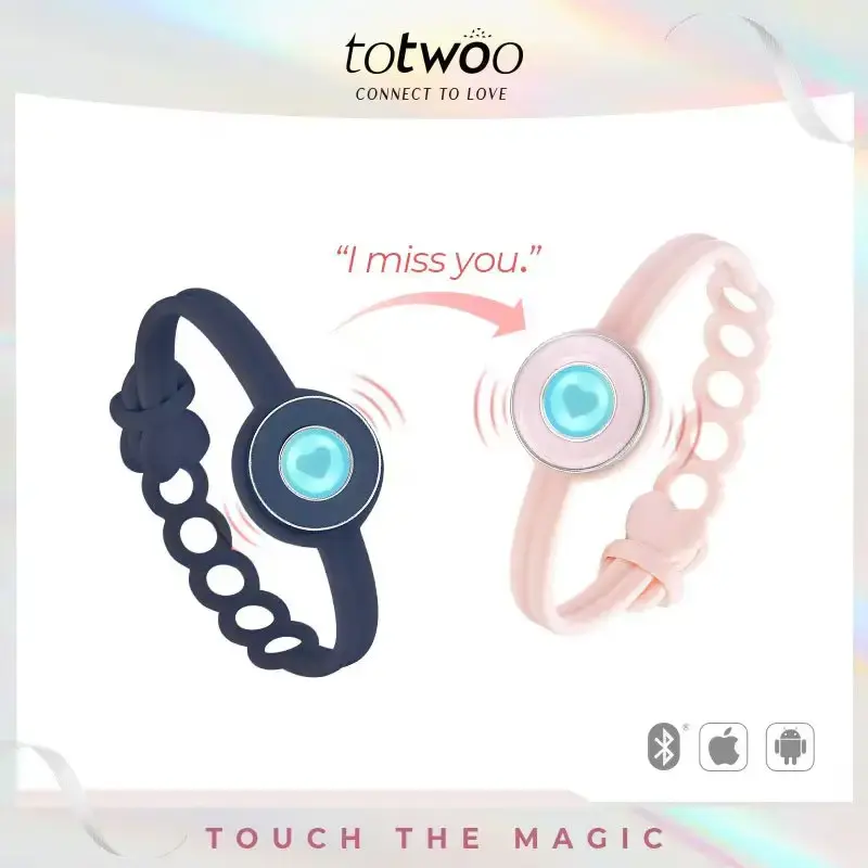 totwoo Candy Original Long Distance Touch Bracelets Functional Love Connect Gift For Boyfriend or Girlfriend or your Familay