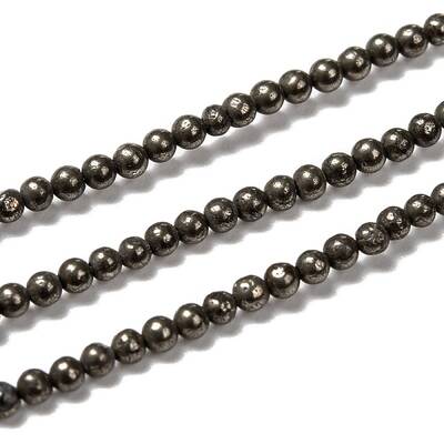 Natural Pyrite Beads Strands