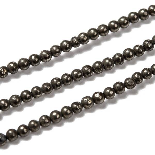 Natural Pyrite Beads Strands