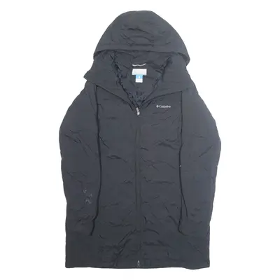 COLUMBIA Womens Jacket Black Nylon Hooded XL