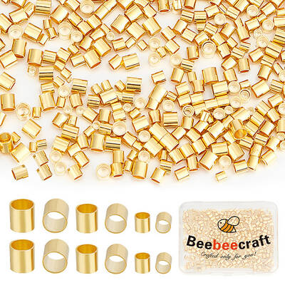 600Pcs 3 Styles Brass Spacer Beads