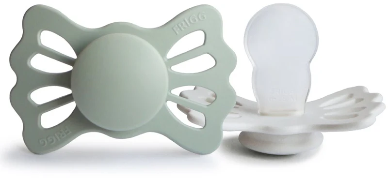 FRIGG Lucky Size 2: 6-18 months pacifier Sage/Silver Gray 2 pieces