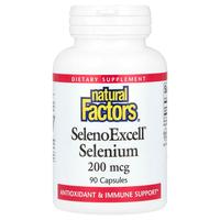 Natural Factors SelenoExcell, Selenium, 200 mcg, 90 Capsules