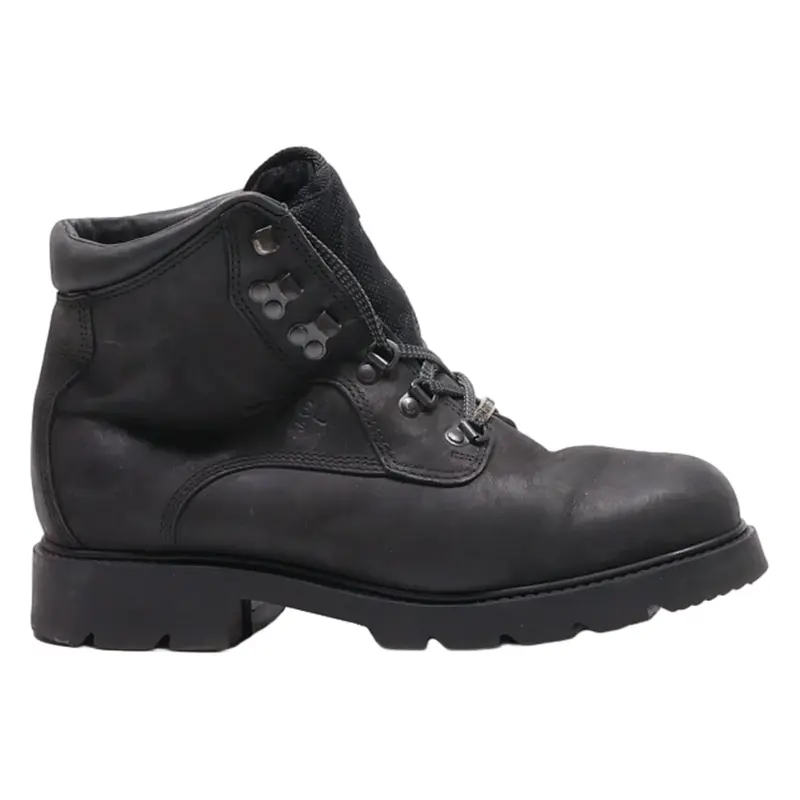 CAMEL Lace-Up Boots Black Leather Womens UK 8.5