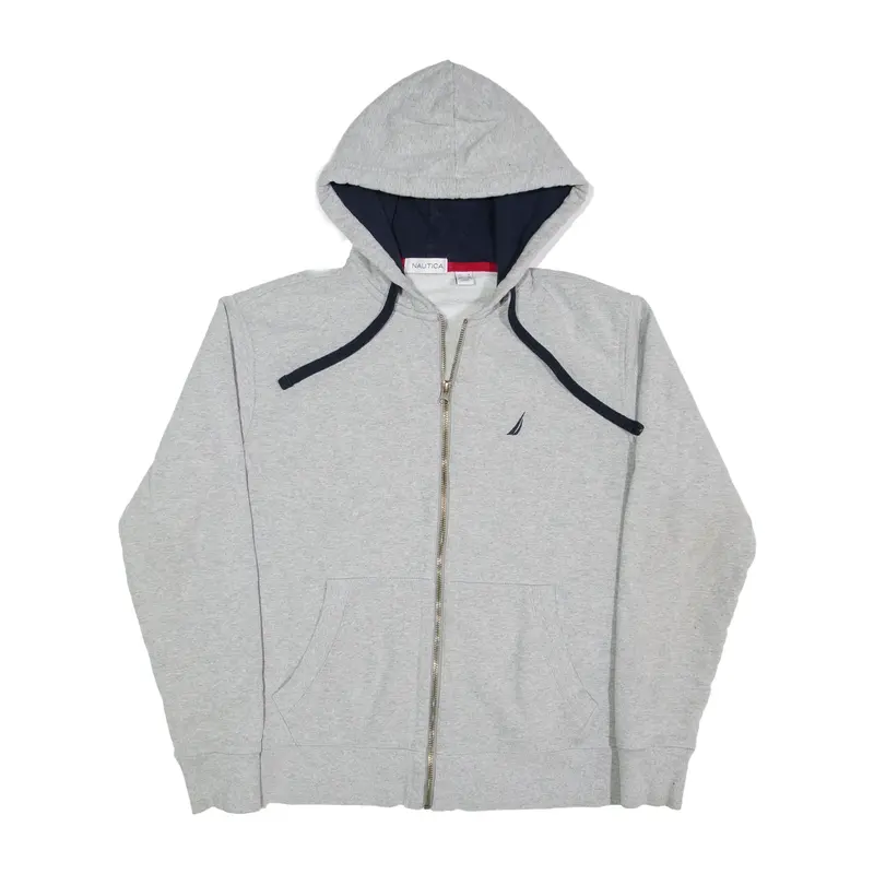 NAUTICA Hoodie Grey Full Zip Womens M