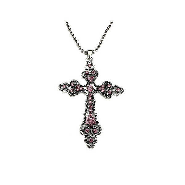 Cross Zinc Alloy Pendant Necklace