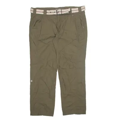 MAXI BLUE Outdoor Belted Trousers Green Regular Straight Womens W22 L32