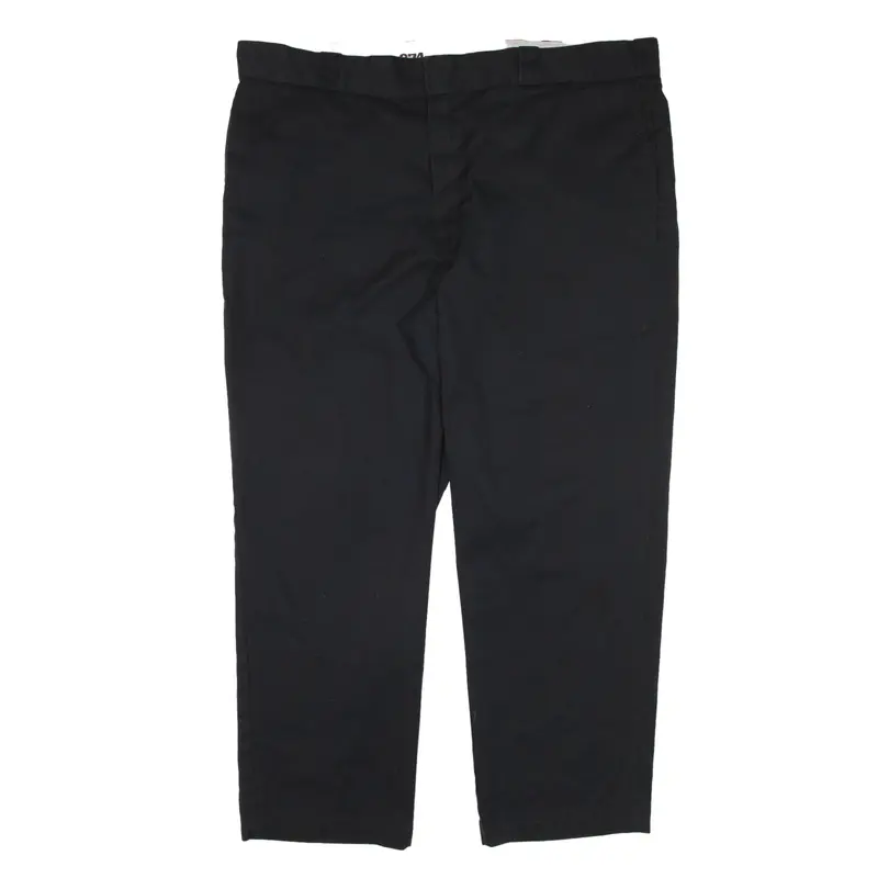 DICKIES 874 Workwear Trousers Black Regular Straight Mens W44 L30