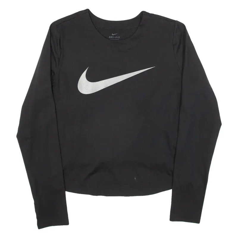 NIKE Cropped Womens T-Shirt Black L
