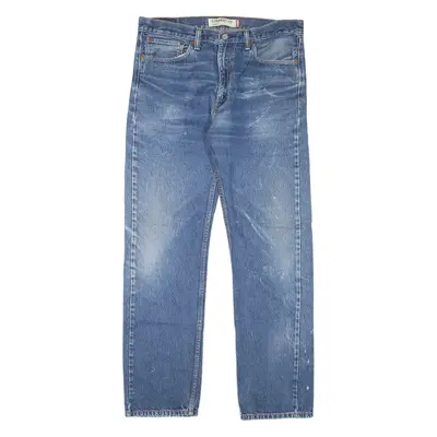 LEVI'S 505 Jeans Mens Blue Regular Straight Stone Wash W36 L34