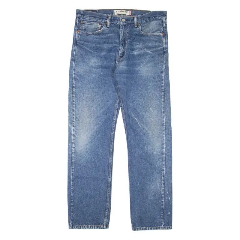 LEVI'S 505 Jeans Mens Blue Regular Straight Stone Wash W36 L34