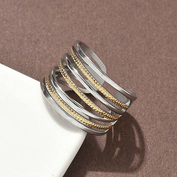 304 Stainless Steel Double Color Cuff Rings