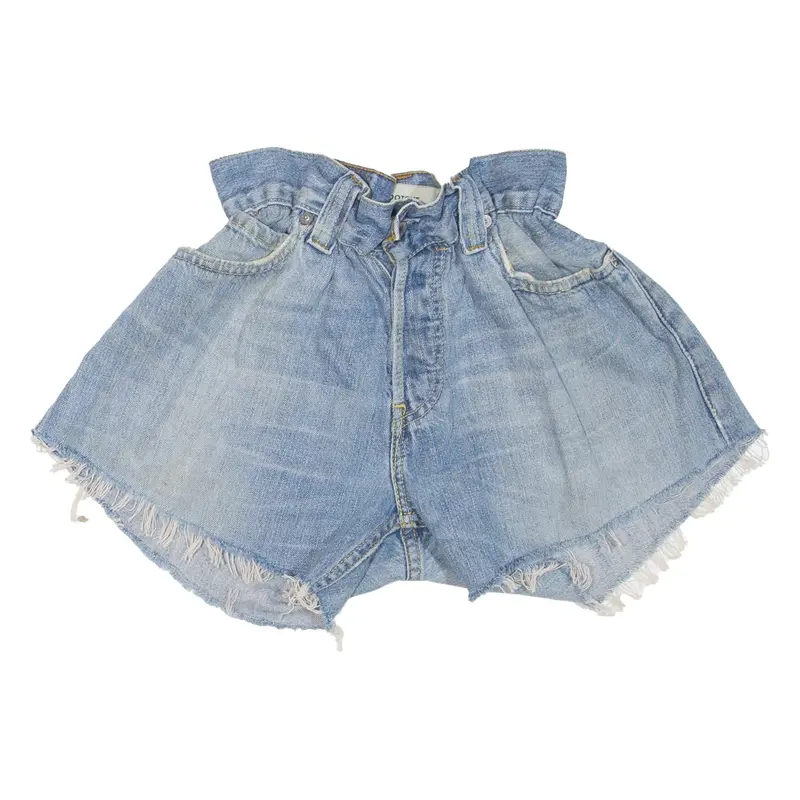 LEVI'S Customised Cut-Off Womens Denim Shorts Blue Relaxed XXS W20