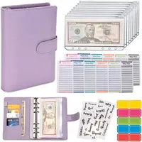 Budget Binder Cash Envelopes A6 Money Saving Binder with Zipper envelopes