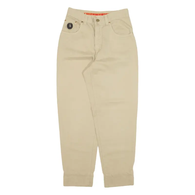 TRUSSARDI JEANS Trousers Beige Regular Tapered Womens W25 L26