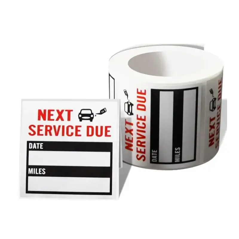 Next Service Due Sticker for Car, 150/300pcs/roll Oil Change Stickers, Removable Self Adhesive Sticker, Car Windshield Sticke...