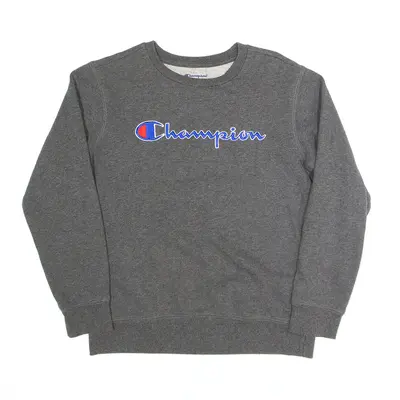 CHAMPION Embroidered Grey Sweatshirt Boys M