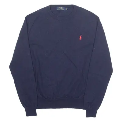 POLO RALPH LAUREN Boys Jumper Blue Tight Knit M
