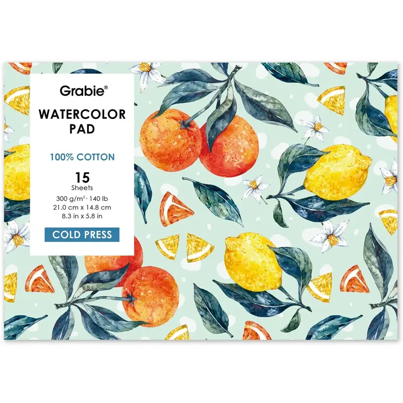 Grabie 15 Sheets 140LB Watercolor Painting Art Pad - 100% Cotton Paper, TikTokShopRestock, FallFreshness