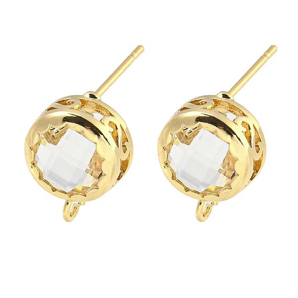 Bass Glass Stud Earring Findings