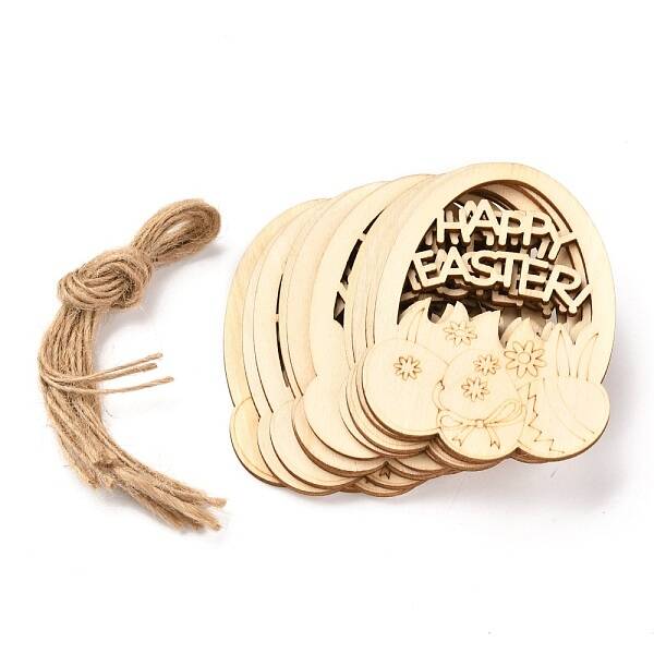 DIY Egg Shape Handmade Hollow Out Graffiti Wood
