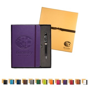25 Custom Leeman Tuscany Journal And Executive Stylus Pen Set - ...