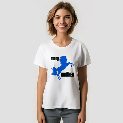 Middle Brother Horse Custom Family T-Shirt